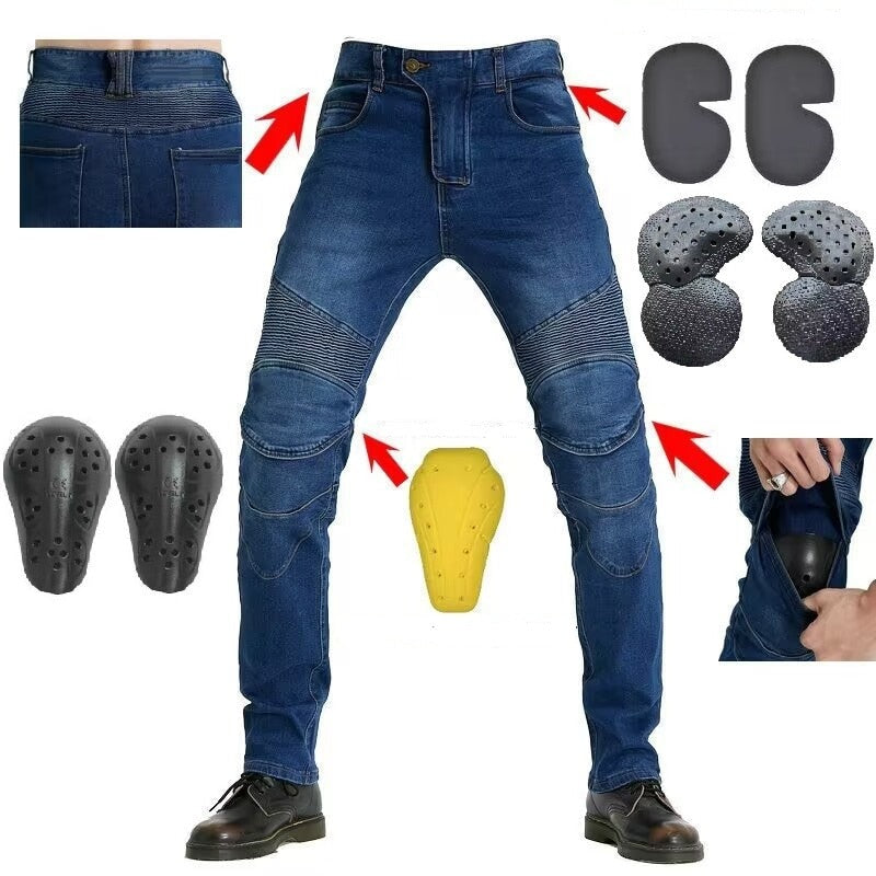 Jeans Pour Motards Avec Protections Renforcés Hardeyy