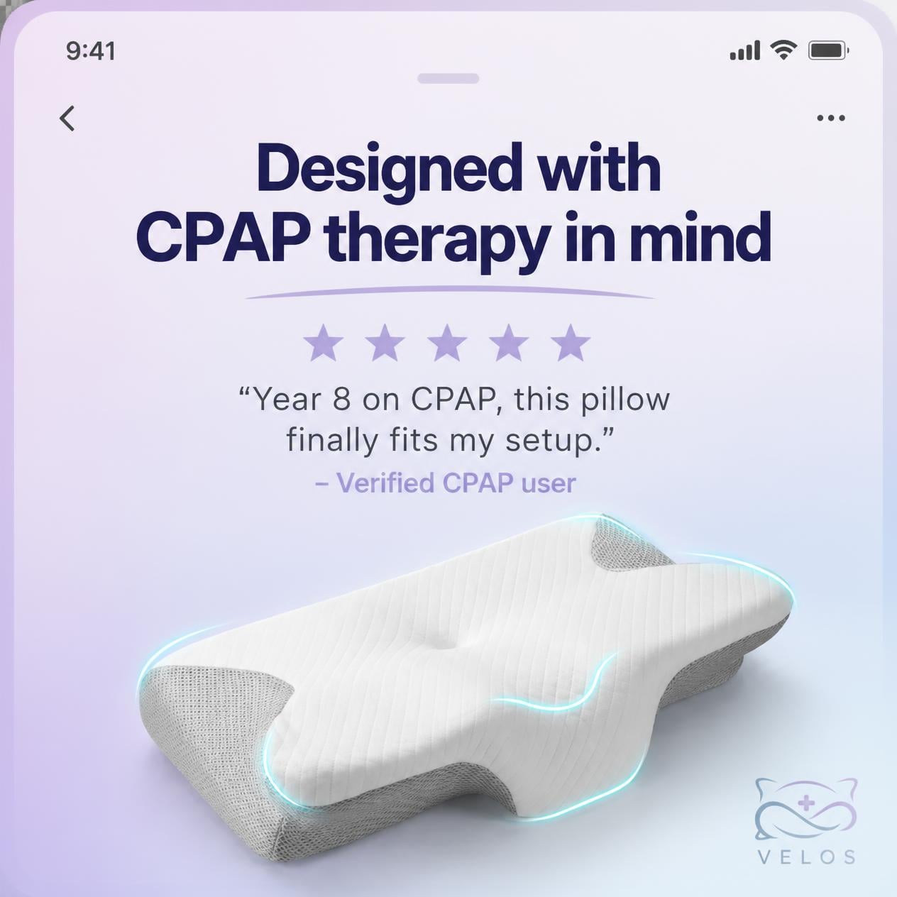 Velos CPAP-Designed Pillow